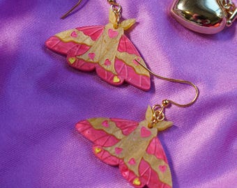 Rosy Maple Moth Necklace