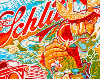 SCHLITZ-Man: 3-Color Screen Print, Limited Edition