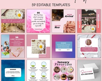 Mental Health Canva Template, Mental Health Social Media Template, Mental Health Instagram Template, Mental Health Posts-Stories-Highlights