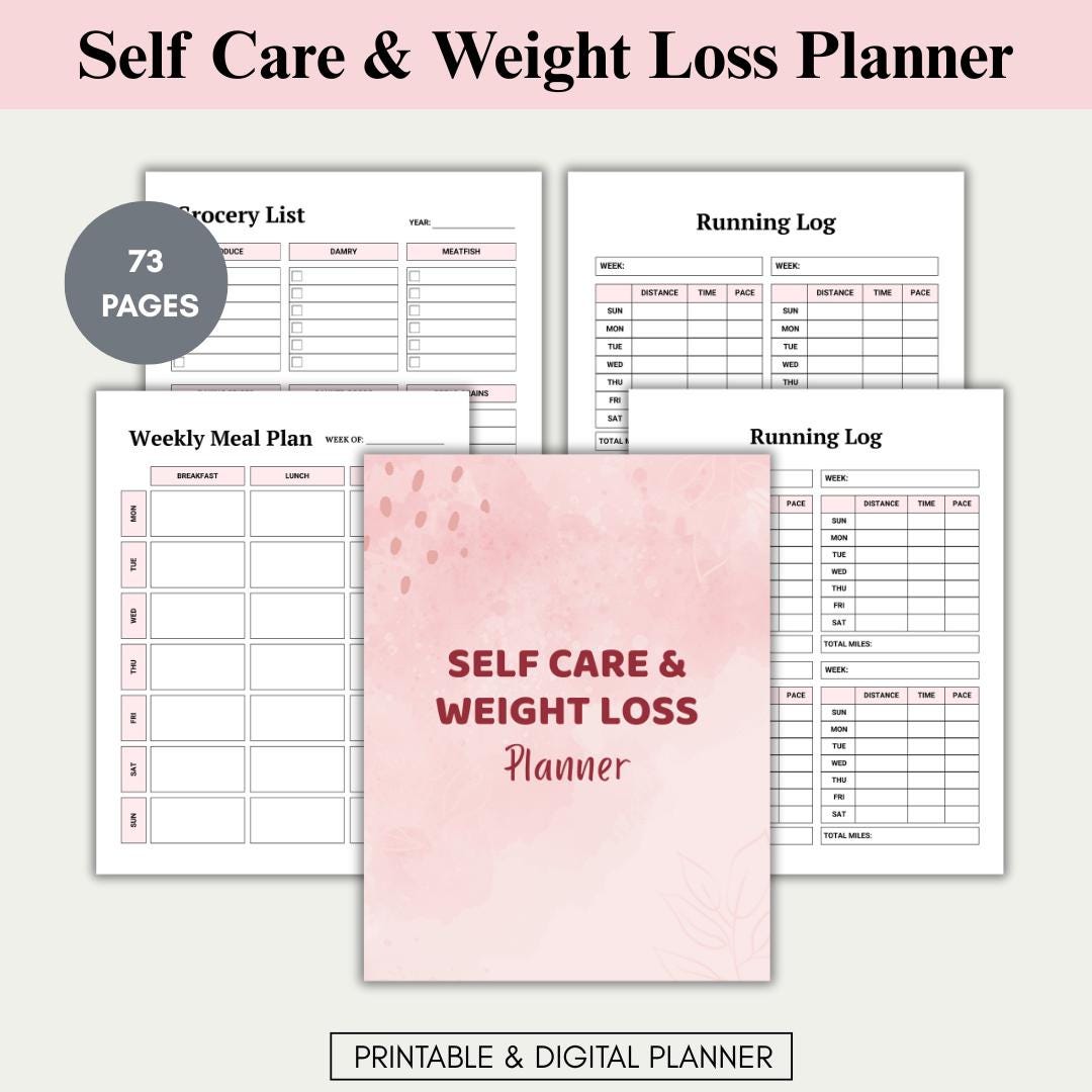Self Care Journal, Weight Loss Planner, Self Love, Burnout, Stress ...