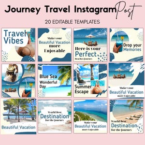 Journey Travel Templates | Travel Agent Instagram Post | Travel Blogger Templates | Travel Influencer Instagram | Vacation Resort Template