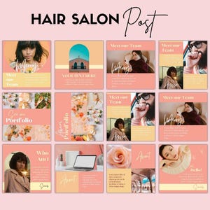 Plantillas de publicaciones de Instagram sobre cuidado de la piel / Plantillas de redes sociales para belleza / Plantillas de Canva / Instagram de esteticistas / Instagram de spas