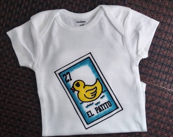 loteria baby onesie