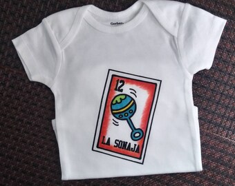 loteria baby onesie