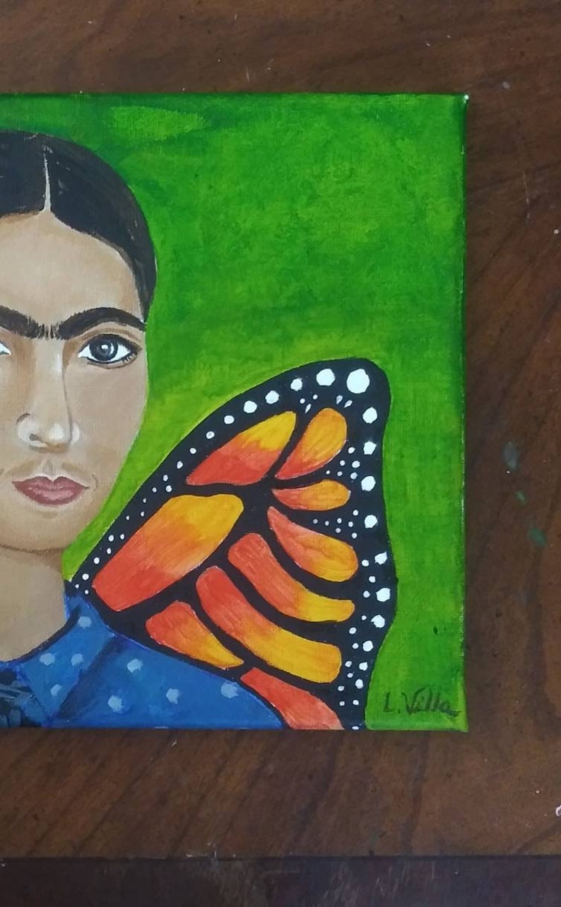 Soy Quien Soy Acrylic painting of Frida Kahlo.