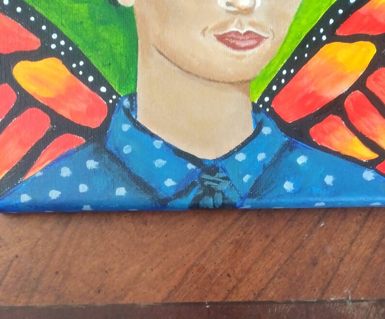 Soy Quien Soy Acrylic painting of Frida Kahlo.