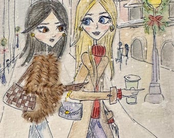 Window Shopping | Toronto Watercolour Fashion Illustration Print