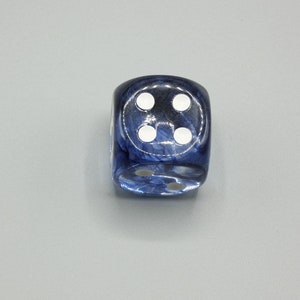 30mm Dice Nebula Black with White Pips