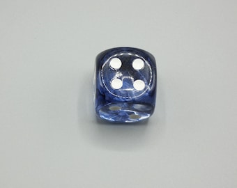 30mm Nebula Black D6 Die with White Pips (single)