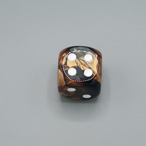 30mm Dice Gemini Black-Copper with White Pips