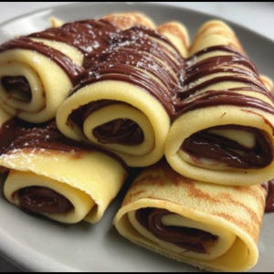 BEST RECIPE For Homemade Classic Chocolate Filled Crepes Recipe Download | Instant Download PDF | Delicious Homemade Dessert |Digital Recipe