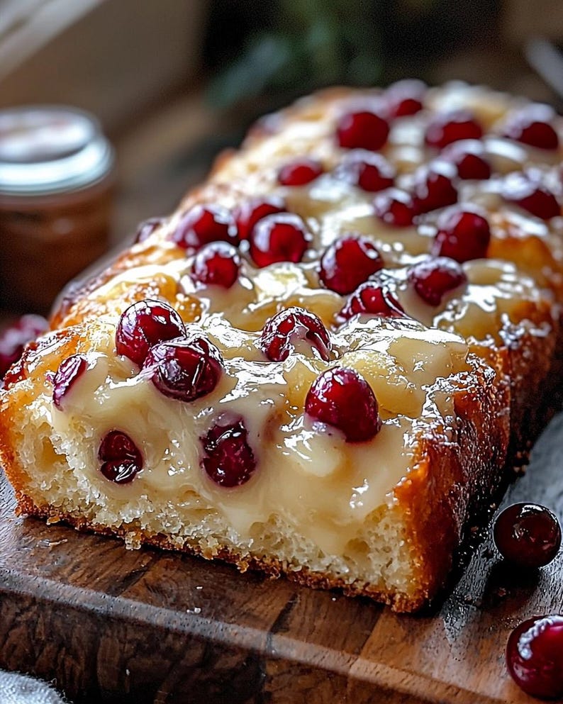 BEST RECIPE for Homemade Cranberry Bread Loaf Cake With Vanilla Glaze ...