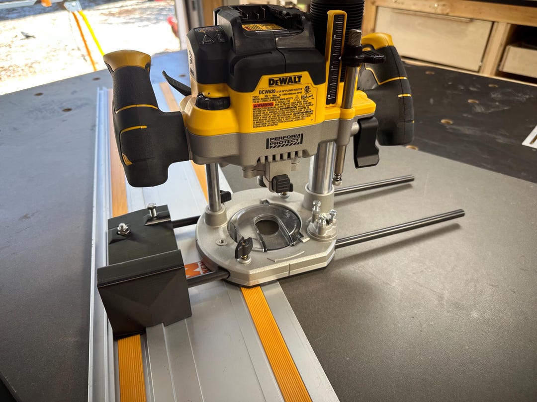 Dewalt 20V MAX XR 2-1/4 Peak HP Brushless Cordless Plunge Router Track ...