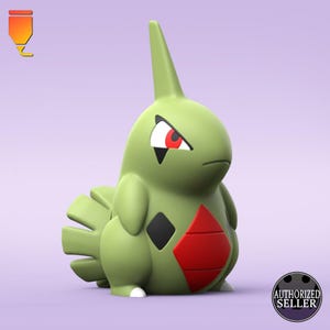 Brelok Larvitar drukowany w 3D • Urok Pokémona dla dzieci w kształcie skały • Uroczy dodatek anime • Prezent dla fanów i kolekcjonerów Pokémonów
