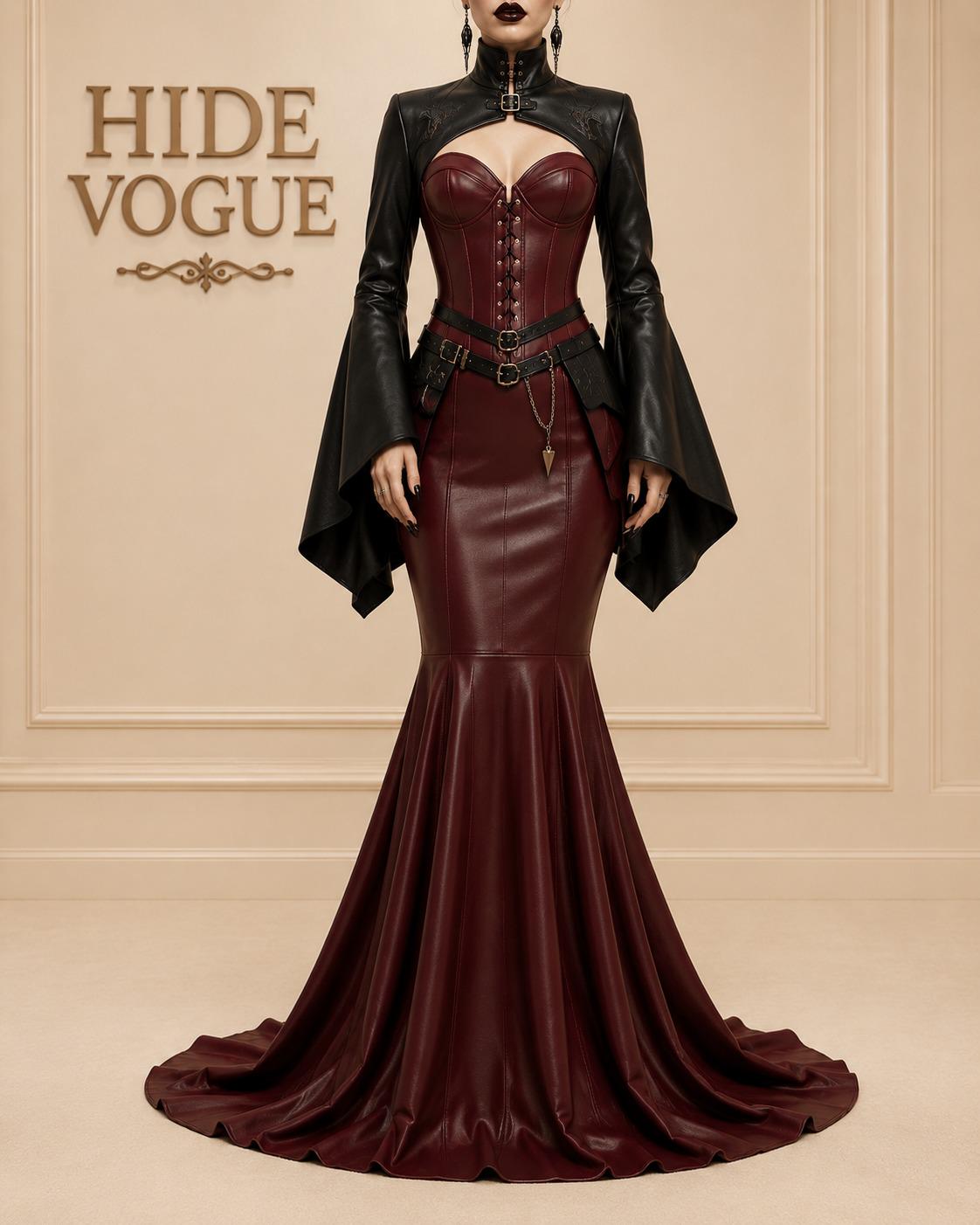 Gothic Leather Corset Dress