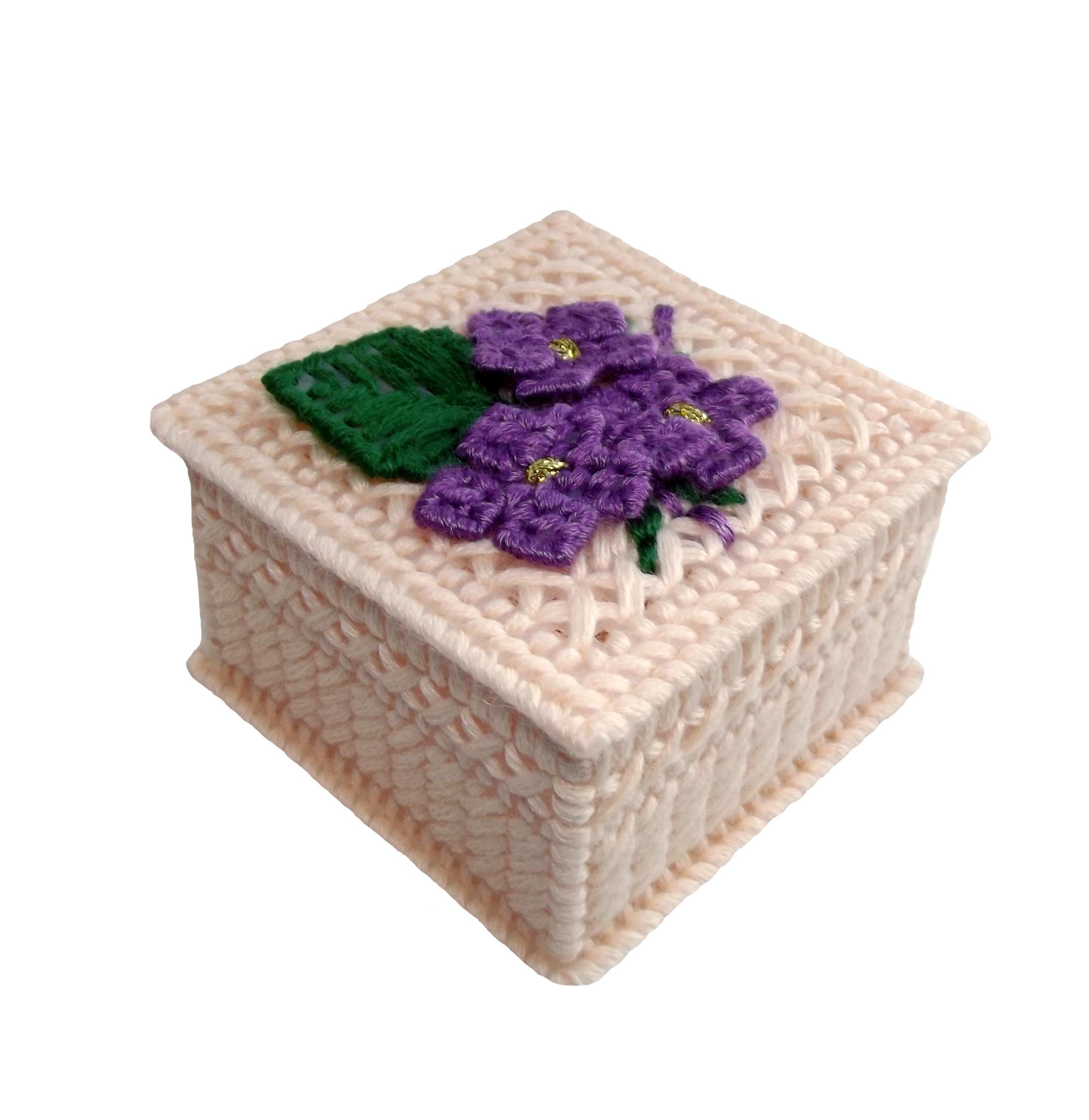 Flower Box Cross Stitch Pattern PDF: 3D Plastic Canvas Embroidery - Etsy