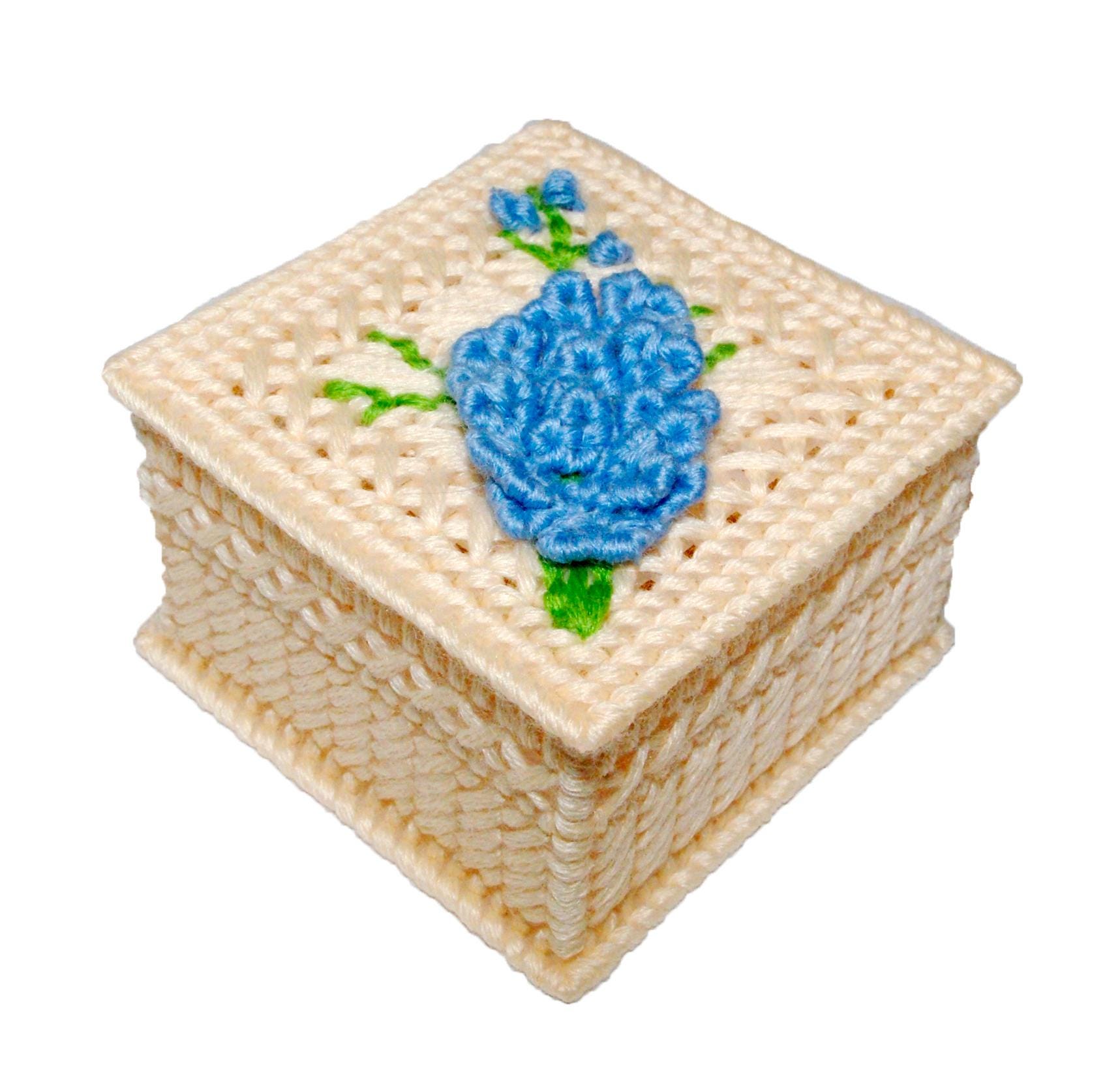 Flower Box Cross Stitch Pattern PDF: 3D Plastic Canvas Embroidery - Etsy