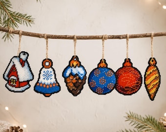 3D Christmas Toy Plastic Canvas Cross Stitch Pattern (PDF Download)