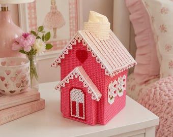 Dollhouse Plastic Canvas Cross Stitch Pattern, 3D Fashion Doll House PDF, Vintage Plastic Canvas Craft, DIY Dollhouse Pattern