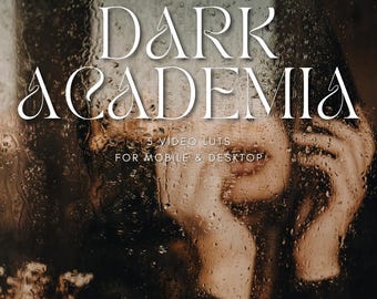 Dark Academia LUTs – 5 Moody .CUBE Video LUTs | Warm Browns, Soft Shadows, Cinematic Vintage Look | For Reels, Vlogs & Films | Véra LUTs