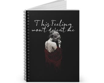 These Feelings Won&#39;t Defeat Me Spiral Notebook - Ruled Line, Depression Awareness Journal, Mental Health Diary, Therapy Advocate Gift, Hope