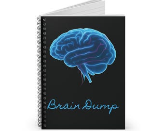 Brain Dump Journal, Mental Health Spiral Notebook - Ruled Line, Normalize Disorganized Thoughts, De-Stigmatize Mental Struggle,