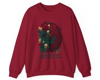 Mental Health Awareness and Acceptance Sweatshirt: 'Normal is a Trap' Unisex Crewneck