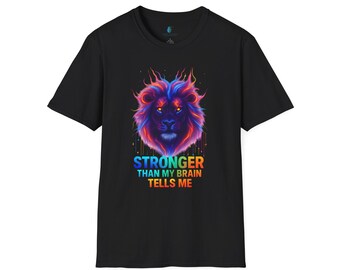 Mental Health Awareness Tee: Stronger Than My Brain, Unisex Softstyle