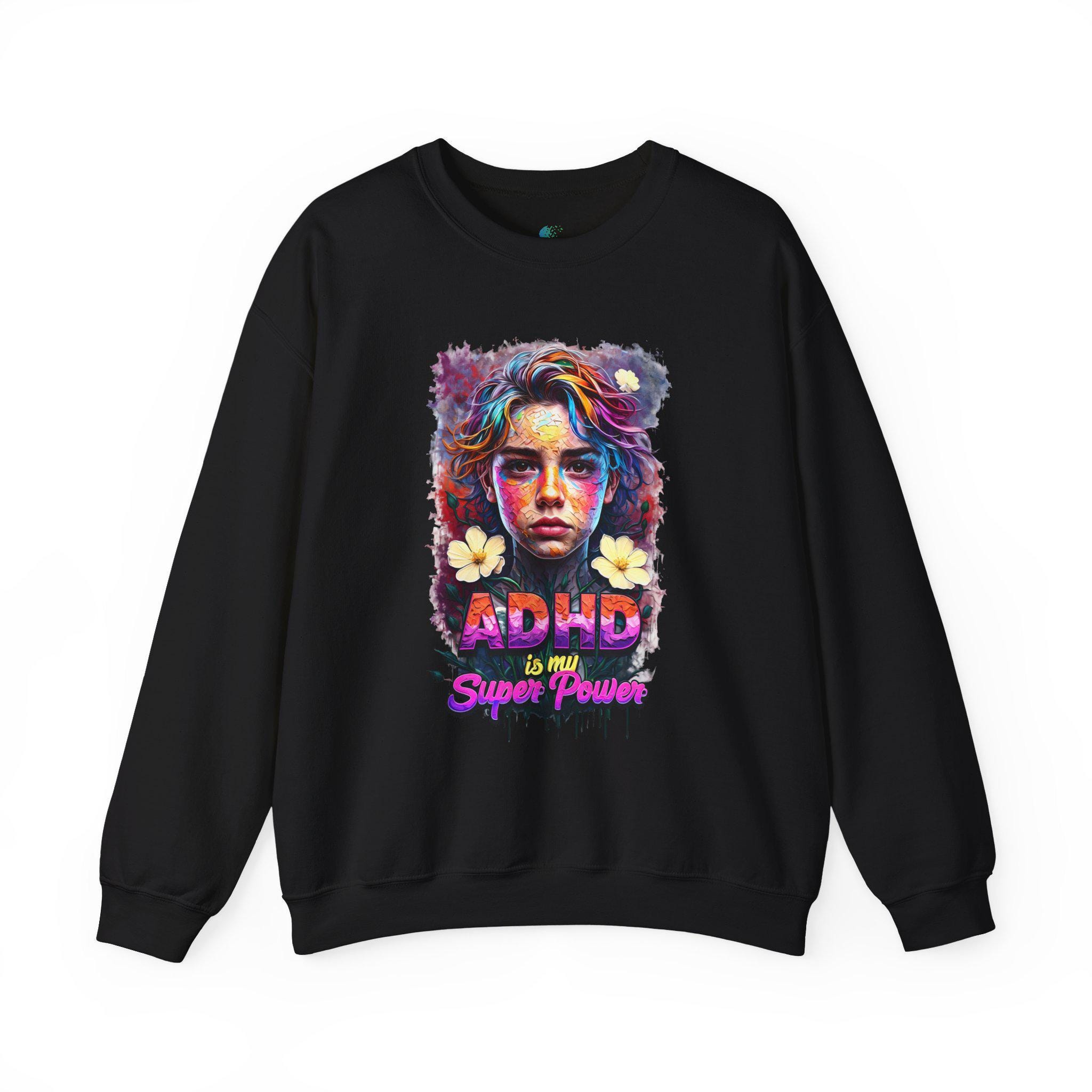ADHD is My Superpower Sweatshirt: Mental Health Awareness Crewneck