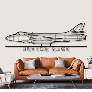 Hawker FGA9 Airplane Silhouette Metal Wall Art, Custom Metal Wall Decor,Custom Plane Silhouette Wall Art, Custom Name Sign, Pilot Gifts