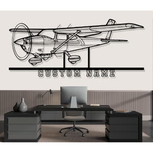 Cessna 182Q Skylane Airplane Silhouette Metal Wall Art, Custom Metal Wall Decor,Custom Plane Silhouette Wall Art, Pilot Gifts