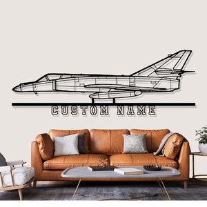 Dassault Super Etendard Modernise Airplane Silhouette Metal Wall Art, Custom Metal Wall Decor,Custom Plane Silhouette Wall Art, Custom Name