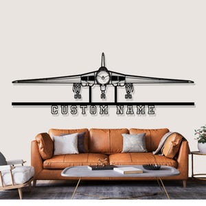 Avro Vulcan Airplane Silhouette Metal Wall Art, Custom Metal Wall Decor,Custom Plane Silhouette Wall Art, Custom Name Sign, Pilot Gifts