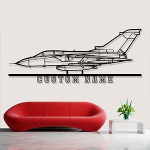 Panavia Tornado IDS Airplane Silhouette Metal Wall Art, Custom Metal Wall Decor,Custom Plane Silhouette Wall Art, Custom Name Sign, Pilot