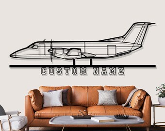 Embraer EMB 120 Brasilia Airplane Silhouette Metal Wall Art, Custom Metal Wall Decor,Custom Plane Silhouette Wall Art,Custom Name Sign,Pilot