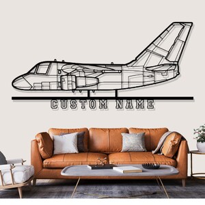 Lockheed S 3 Viking Airplane Silhouette Metal Wall Art, Custom Metal Wall Decor,Custom Plane Silhouette Wall Art,Custom Name Sign,Pilot Gift