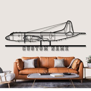 Lockheed CP 140 Aurora Airplane Silhouette Metal Wall Art, Custom Metal Wall Decor,Custom Plane Silhouette Wall Art, Custom Name Sign, Pilot