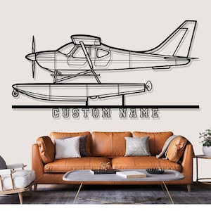 GlaStar Sportsman 2+2 Airplane Silhouette Metal Wall Art, Custom Metal Wall Decor,Custom Plane Silhouette Wall Art, Custom Name Sign, Pilot
