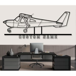 Cessna 162 Skycatcher Airplane Silhouette Metal Wall Art, Custom Metal Wall Decor,Custom Plane Silhouette Wall Art, Pilot Gifts