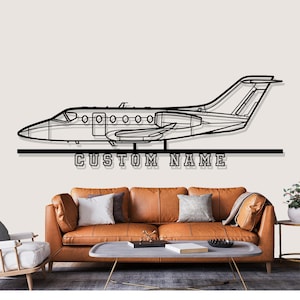 Hawker Hawker 400 Airplane Silhouette Metal Wall Art, Custom Metal Wall Decor,Custom Plane Silhouette Wall Art, Custom Name Sign,Pilot Gifts