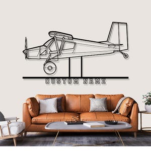 Hornet Stol Airplane Silhouette Metal Wall Art, Custom Metal Wall Decor,Custom Plane Silhouette Wall Art, Custom Name Sign, Pilot Gifts