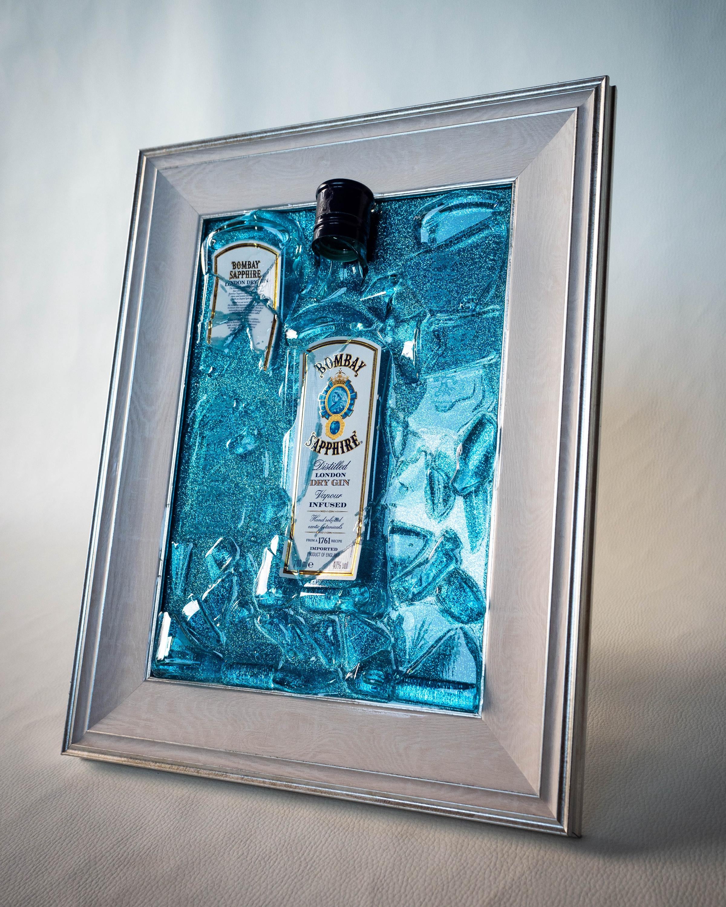 Recycled bombay sapphire gin bottle glass - Etsy 日本