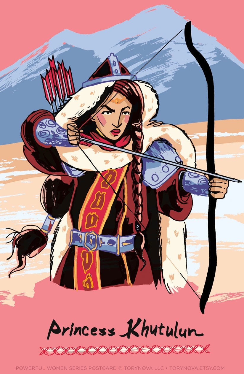 Mongolian Princess Khutulun Postcard - Etsy Israel