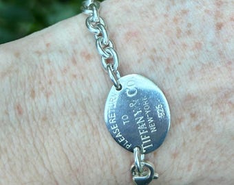 Tiffany & Co. Sterling Silver 'return to Tiffany' Oval Tag