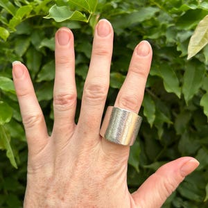 Chunky Modernist Sterling Silver Ring | Size S | 21g | 925 Hallmarked | Statement Ring