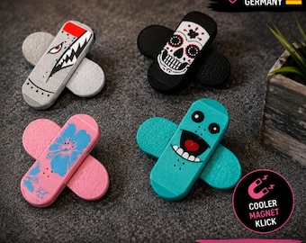 Magnet Kickflip Fidget Toy, Skateboard Slider, ADHD Fidget, Anti Stress Spielzeug, EDC Haptic Toy, Geschenk für Kinder & Erwachsene