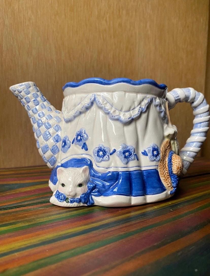 Avon Cat Teapot - Etsy