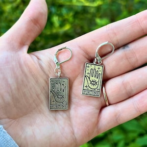 Fortune Tarot Card Dangle Earring