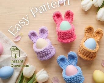 Schnelle Osterhäkelanleitung | Hase Eierhalter | Einfaches Häkelprojekt