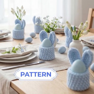 Osterei Eierhalter Häkelanleitung | Häschen Eierbecher | Ostertischdeko PDF